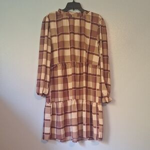 LuLaRoe Brown Plaid Garment